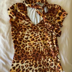 Y2K animal pattern top